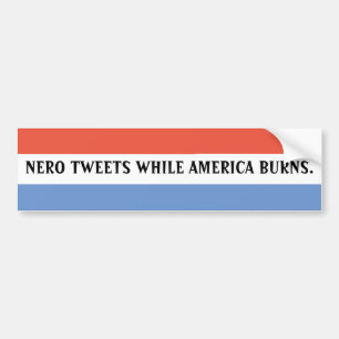 ADESIVO PARA CARRO NERO TWEETS ENQUANTO A AMÉRICA QUEIMA.
