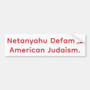 Adesivo Para Carro Netanyahu Difama o Judaísmo dos EUA Hankamer Artju