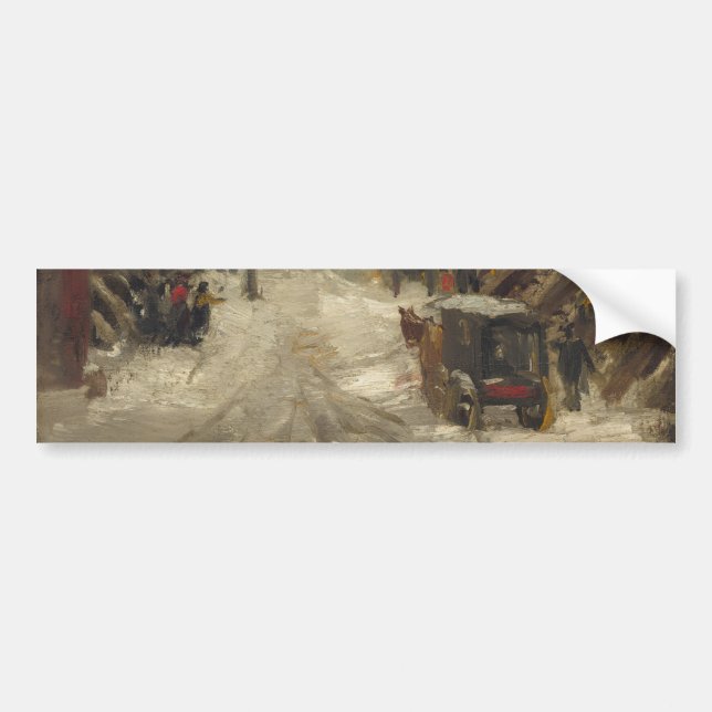 Adesivo Para Carro Neve em Nova Iorque (inverno em NYC) (Frente)