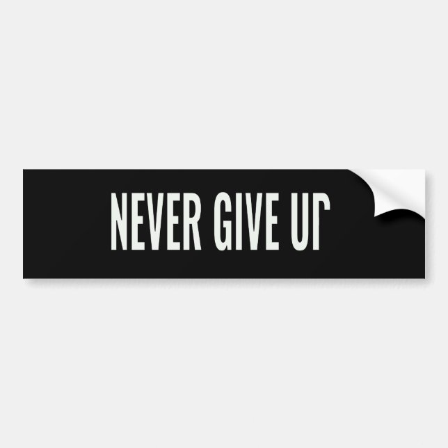 Adesivo Para Carro Never give up (Frente)