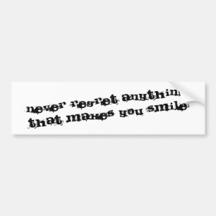 Adesivo Para Carro Never regret anything