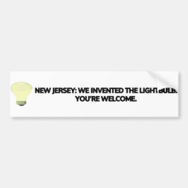 Adesivo Para Carro New Jersey: Nós inventamos a lâmpada.