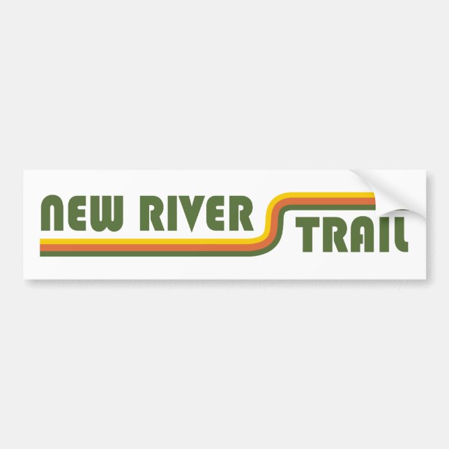 Adesivo Para Carro New River Trail Virginia (Frente)
