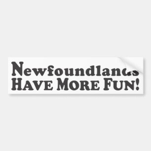 Adesivo Para Carro Newfoundlands tem mais divertimento! - Autocolante