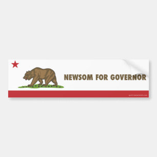 Adesivo Para Carro Newsom para a bandeira de Califórnia do governado
