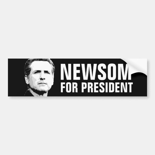 ADESIVO PARA CARRO NEWSOM PARA PRESIDENTE (Frente)