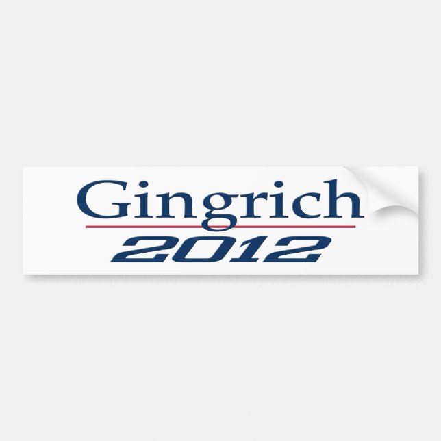 Adesivo Para Carro Newt Gingrich 2012 (v100) (Frente)