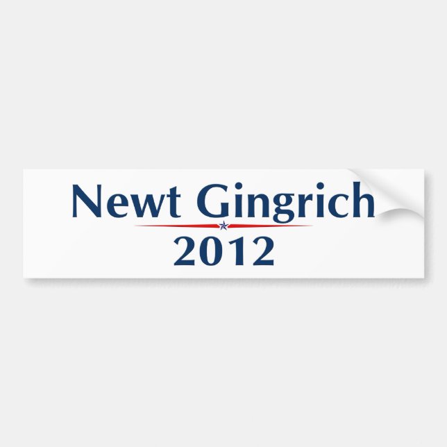 Adesivo Para Carro Newt Gingrich 2012 (v101) (Frente)