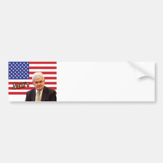 Adesivo Para Carro Newt Gingrich & U.S. Flag - Write Your Own Text