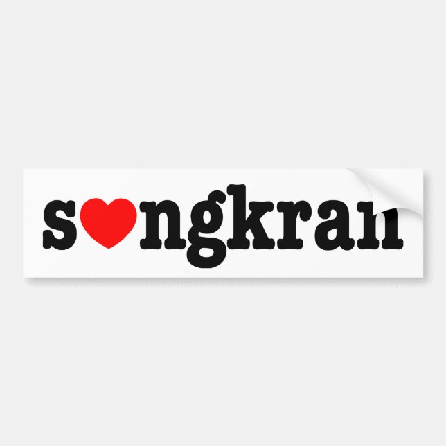 Adesivo Para Carro ❤ ngkran ~ Heart Songkran (Frente)