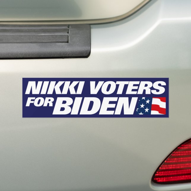 Adesivo Para Carro Nikki Haley apoiadores do Biden 2024 (No carro)