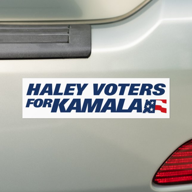 Adesivo Para Carro Nikki Haley Apoiadores para Kamala Harris 2024 (No carro)