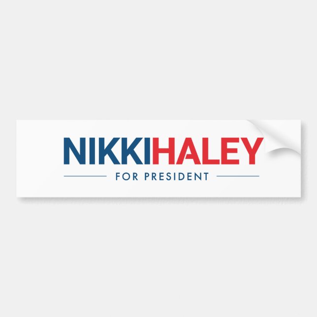 Adesivo Para Carro Nikki Haley para o Presidente 2024 (Frente)