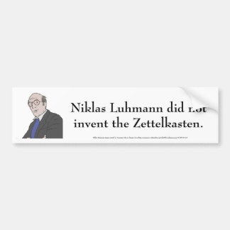 Adesivo Para Carro Niklas Luhmann Bumper Sticker