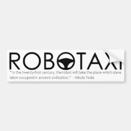 Adesivo Para Carro Nikola Tesla Robotaxi Bumper Sticker
