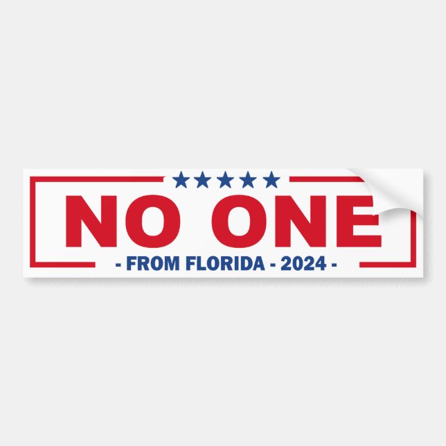 ADESIVO PARA CARRO NINGUÉM DA FLORIDA 2024 (Frente)