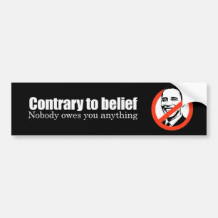 Adesivo Para Carro Ninguém deve-lhe qualquer coisa Bumpersticker