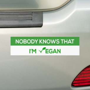 Adesivo Para Carro ninguém sabe que eu sou vegan