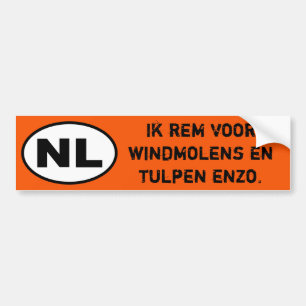 Adesivo Para Carro NL Sticker - I Break for windmills (Versão neerla