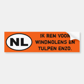 Adesivo Para Carro NL Sticker - I Break for windmills (Versão neerlan