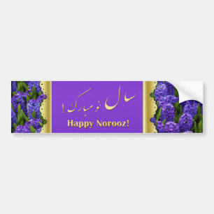 Adesivo Para Carro Nobre Happy Noroz Hyacinths - Bumper Sticker