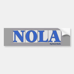 Adesivo Para Carro NOLA, Azulejos de Rua Blue Letter
