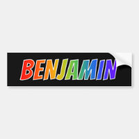 Nome "BENJAMIN": Coloração do arco-íris do