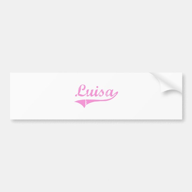 Adesivo Para Carro Nome clássico do estilo de Luisa (Frente)