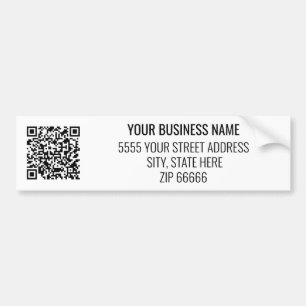 Adesivo Para Carro Nome comercial Endereço e URL do código QR