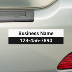 Adesivo Para Carro Nome da Empresa Número de Telefone Preto Branco Pr