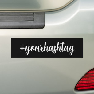 Adesivo Para Carro Nome de Hashtag Personalizado com Fonte Moderna