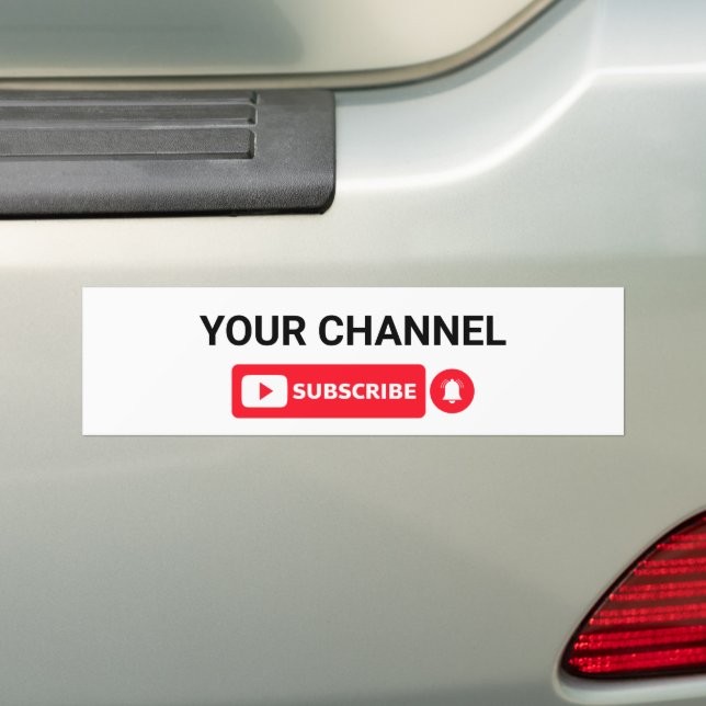 Adesivo Para Carro Nome do Canal do Youtube Personalizado Custom (No carro)
