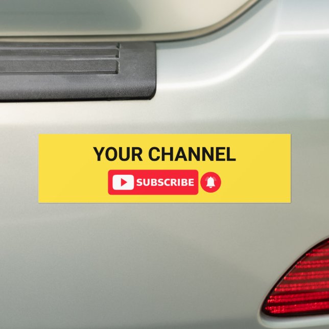 Adesivo Para Carro Nome do Canal do Youtube Personalizado Custom (No carro)