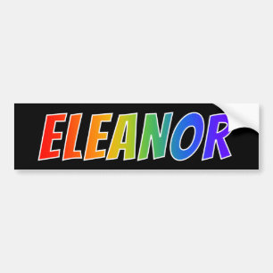 Adesivo Para Carro Nome "ELEANOR": Coloração do arco-íris do