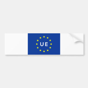 Adesivo Para Carro nome Europa do texto do país da bandeira da Uniã