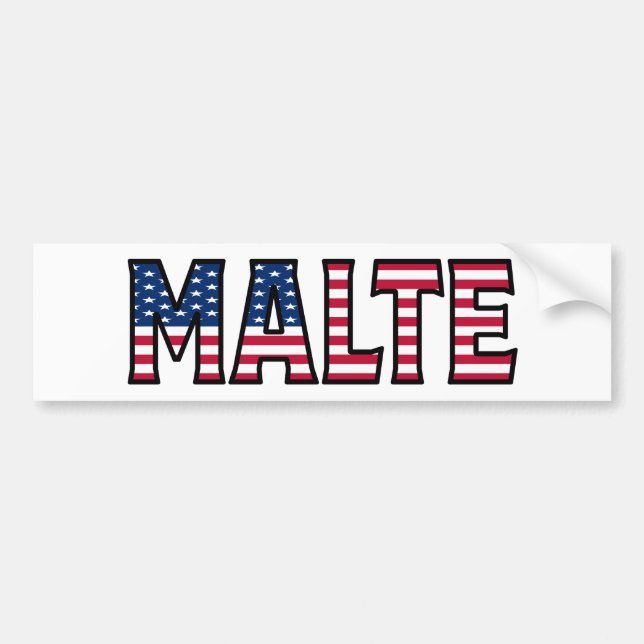Adesivo Para Carro Nome Malto Vorname USA Aufkleber Sticker Auto (Frente)