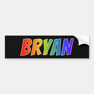 Adesivo Para Carro Nome próprio "BRYAN": Coloração do Arco-Íris Diver