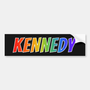 Adesivo Para Carro Nome próprio "KENNEDY": Cor do arco-íris