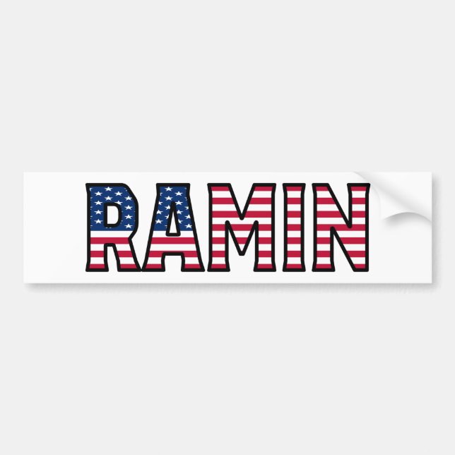 Adesivo Para Carro Nome Ramin Vorname USA Aufkleber Sticker Auto (Frente)