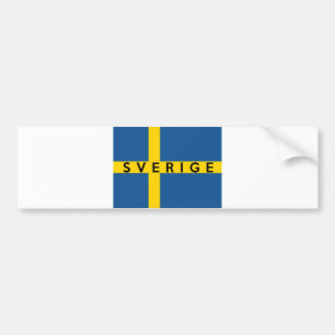 Adesivo Para Carro nome sueco do texto do país da bandeira do sverig