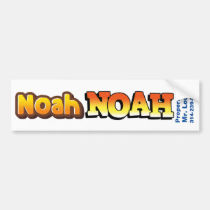Adesivo Para Carro Nomes: Nametag/etiqueta de Noah
