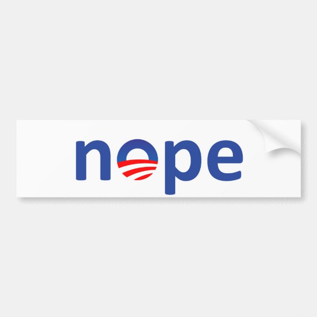 Adesivo Para Carro Nope Obama (Frente)