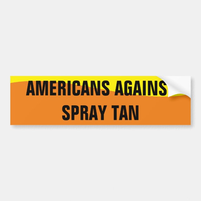 ADESIVO PARA CARRO NORTE-AMERICANOS CONTRA O SPRAY TAN BUMPER STICKER (Frente)