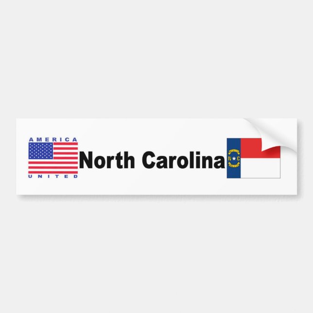 Adesivo Para Carro North Carolina (Frente)