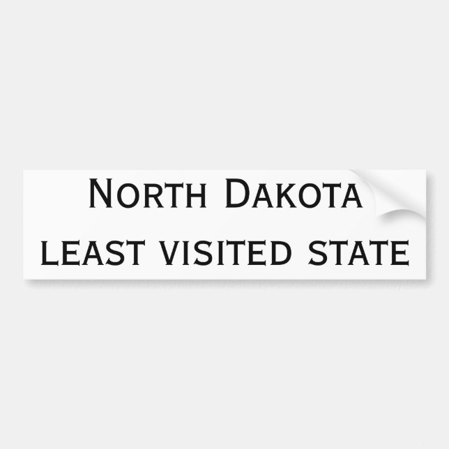 Adesivo Para Carro North Dakota menos bumpersticker visitado do (Frente)