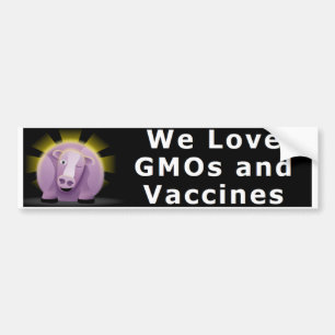 Adesivo Para Carro Nós amamos GMOs e autocolante no vidro traseiro