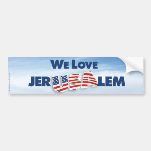 Adesivo Para Carro Nós amamos Jerusalem