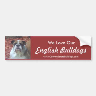 Adesivo Para Carro Nós amamos nossos buldogues ingleses