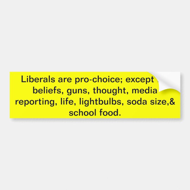 Adesivo Para Carro nós somos pro-escolha; à exceção das opiniões, (Frente)