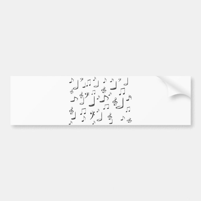 ADESIVO PARA CARRO NOTAS DA MÚSICA (Frente)